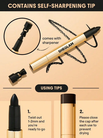 SHEGLAM Ez Glide Matte Eyeliner Pencil Highly Pigmented Black Smoky Eyes Matte Eyeliner Pencil