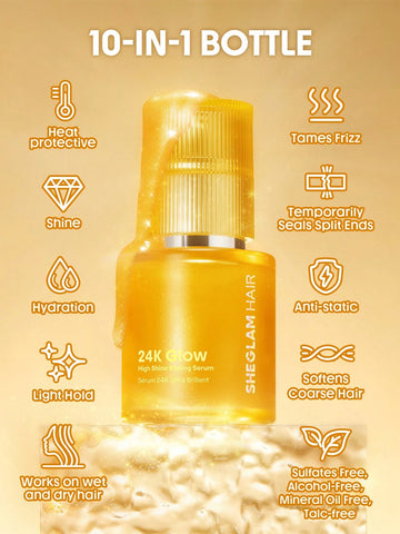 SHEGLAM HAIR 24K Glow High Shine Styling Serum-50ml