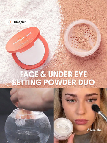Insta-Ready Face & Under Eye Setting Powder Duo-Bubblegum 2 In 1