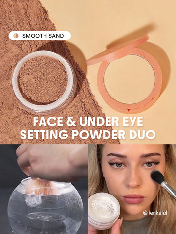 Insta-Ready Face & Under Eye Setting Powder Duo-Bubblegum 2 In 1
