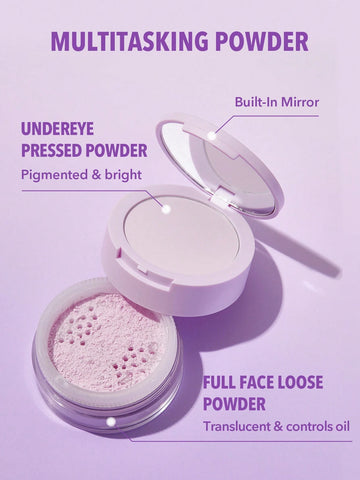 Insta-Ready Face & Under Eye Setting Powder Duo-Bubblegum 2 In 1