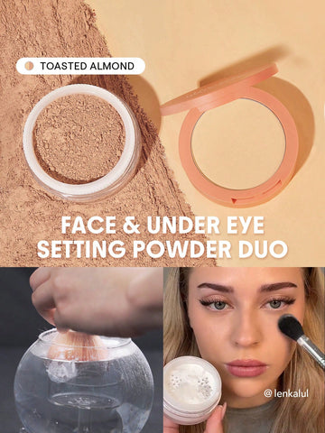 Insta-Ready Face & Under Eye Setting Powder Duo-Bubblegum 2 In 1
