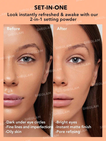 Insta-Ready Face & Under Eye Setting Powder Duo-Bubblegum 2 In 1