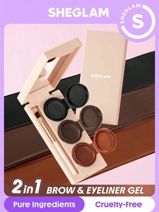 SHEGLAM Streamline Brow & Eyeliner Gel 3 In 1 Waterproof