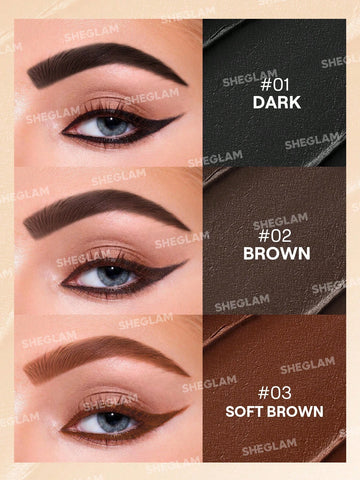 SHEGLAM Streamline Brow & Eyeliner Gel 3 In 1 Waterproof