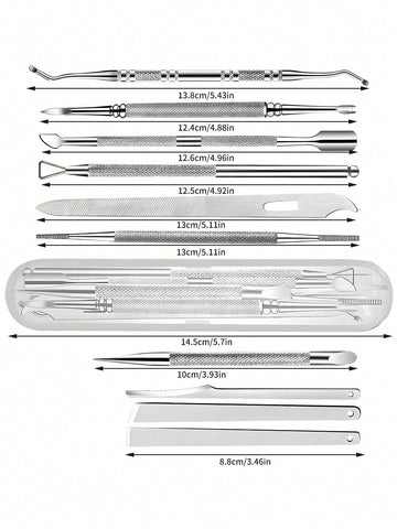 10-In-1 Pedicure Kit,Stainless Steel Foot Care Kit For Home & Salon Care