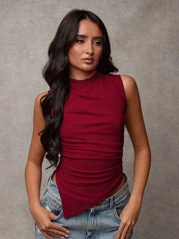 BAE Women's Solid Color Sleeveless Cropped Casual Tank Top