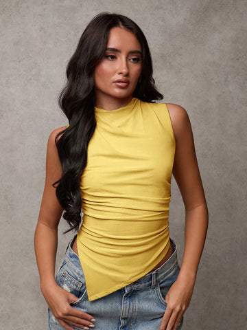 BAE Women's Solid Color Sleeveless Cropped Casual Tank Top