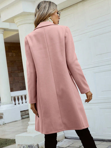 Pariaura Lapel Neck Double Breasted Overcoat