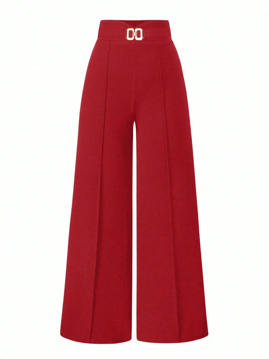 Solid Color Straight Leg Casual Versatile Business Commute Pants