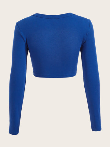 EZwear Square Neck Crop Tee
