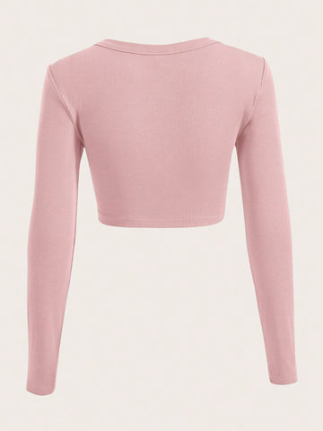 EZwear Square Neck Crop Tee