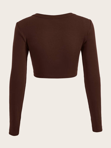 EZwear Square Neck Crop Tee