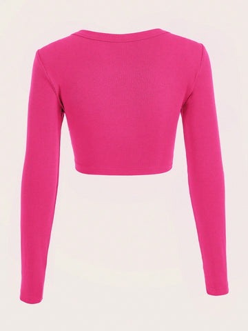 EZwear Square Neck Crop Tee