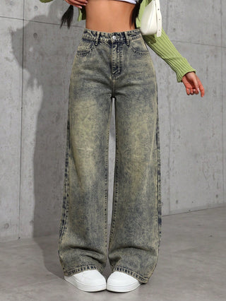 Casual Versatile Straight-Leg Jeans