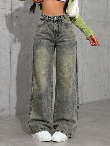 Casual Versatile Straight-Leg Jeans