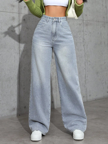 Casual Versatile Straight-Leg Jeans