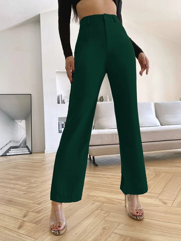 Siren Gaze Solid High Rise Tailored Pants