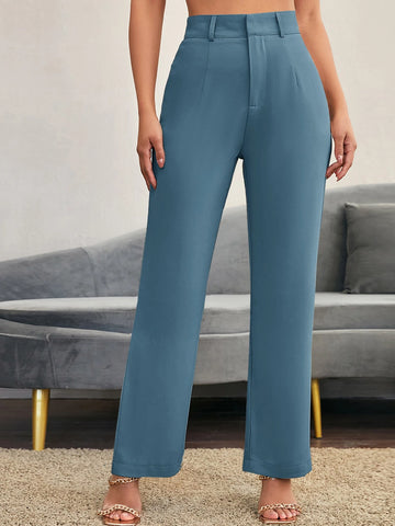 Siren Gaze Solid High Rise Tailored Pants