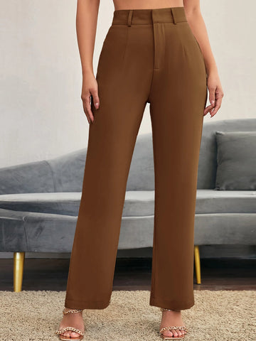 Siren Gaze Solid High Rise Tailored Pants