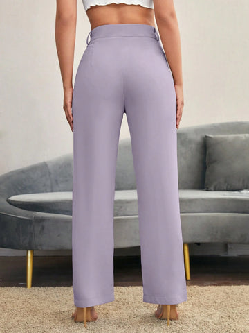 Siren Gaze Solid High Rise Tailored Pants