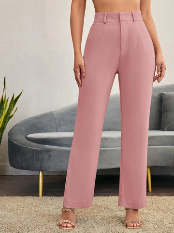 Siren Gaze Solid High Rise Tailored Pants