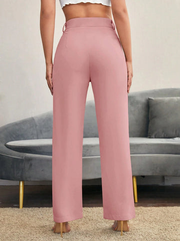 Siren Gaze Solid High Rise Tailored Pants