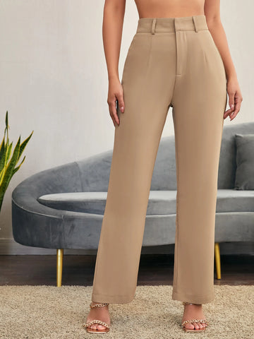 Siren Gaze Solid High Rise Tailored Pants