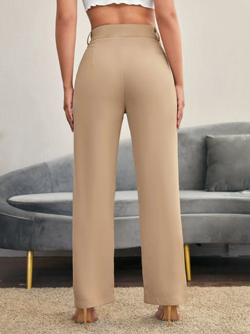 Siren Gaze Solid High Rise Tailored Pants