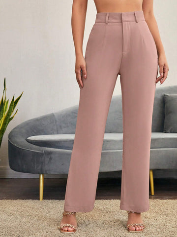 Siren Gaze Solid High Rise Tailored Pants