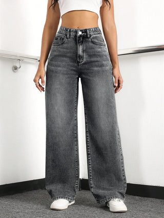 Casual Versatile Straight-Leg Jeans