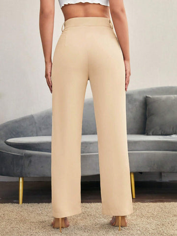 Siren Gaze Solid High Rise Tailored Pants