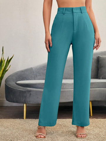 Siren Gaze Solid High Rise Tailored Pants