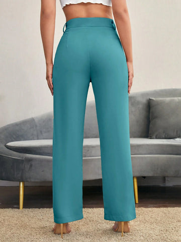 Siren Gaze Solid High Rise Tailored Pants