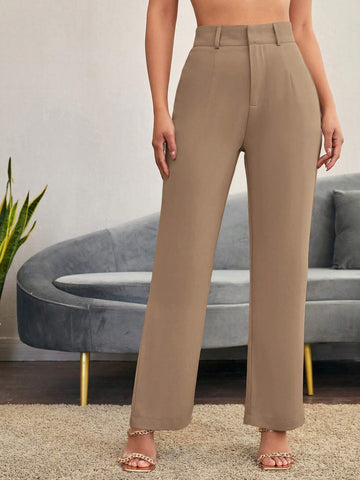 Siren Gaze Solid High Rise Tailored Pants