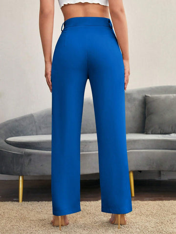 Siren Gaze Solid High Rise Tailored Pants