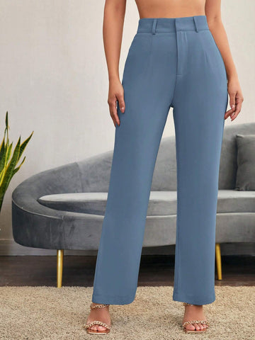 Siren Gaze Solid High Rise Tailored Pants