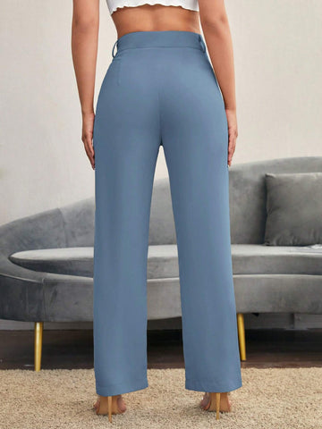 Siren Gaze Solid High Rise Tailored Pants
