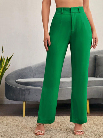 Siren Gaze Solid High Rise Tailored Pants