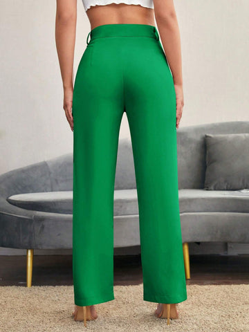 Siren Gaze Solid High Rise Tailored Pants