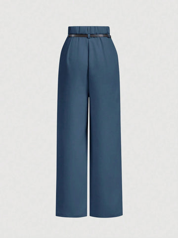 MOD Women's Camel Toothpick Straight Leg Pants With Belt