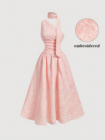 Polka Dot Summer Sleeveless Midi Dress