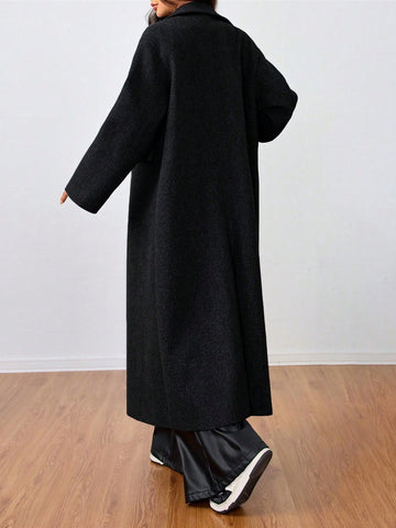 Lunessa Casual Long Woolen Collar Jacket