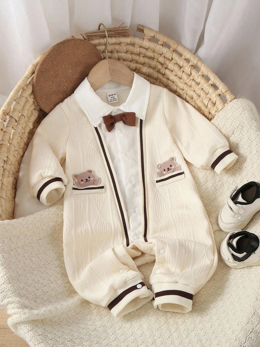 New Gentleman Style 2 In 1 Romper Baby Boy Romper
