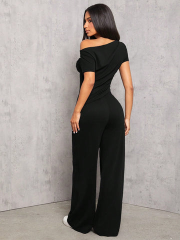 PETITE Dark Gray Knitted Women's Slim Fit Suit