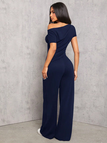 PETITE Dark Gray Knitted Women's Slim Fit Suit