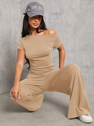 PETITE Dark Gray Knitted Women's Slim Fit Suit
