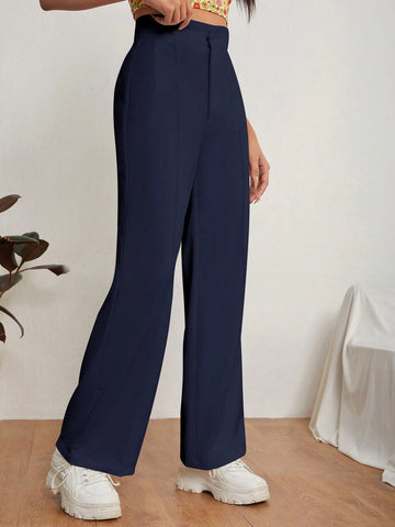 PETITE Solid Dual Pocket Tailored Summer Pants