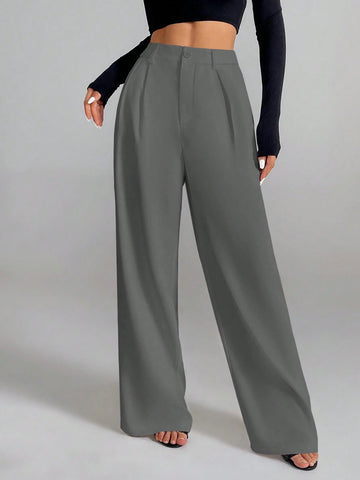 PETITE Women's Elegant French Style White Casual/Office Pants