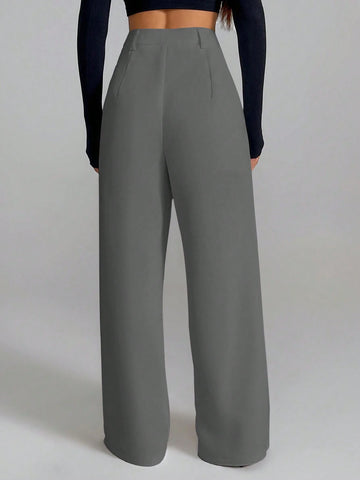 PETITE Women's Elegant French Style White Casual/Office Pants